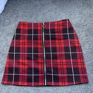 plaid skirt
